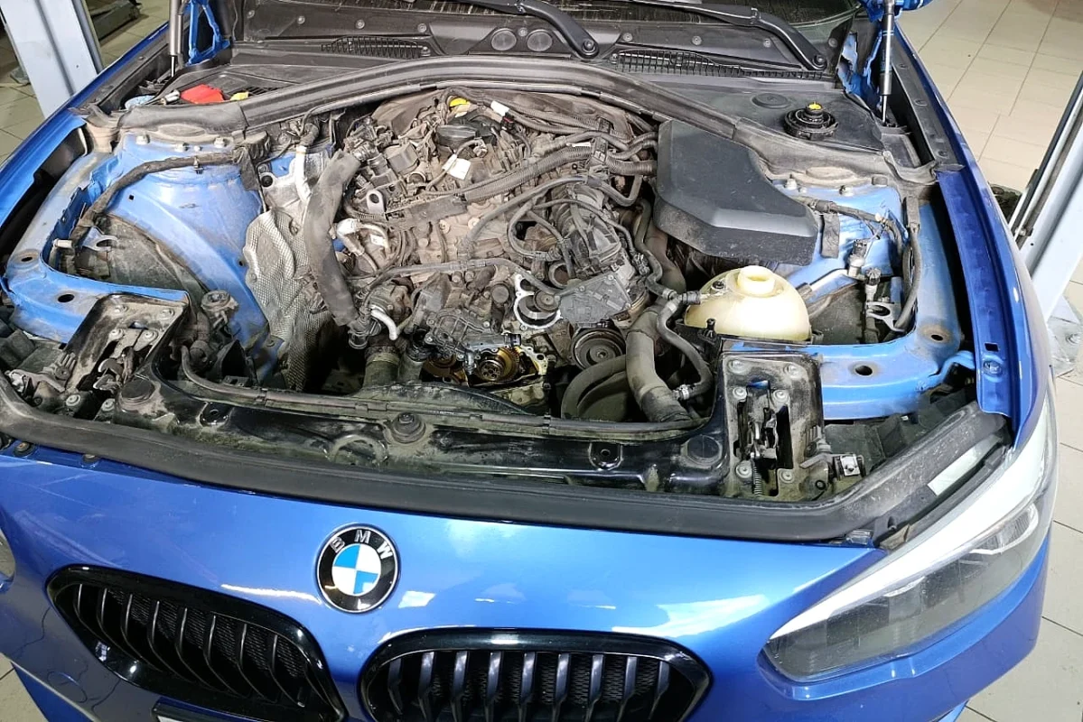 Замена помпы ОЖ системы охлаждения BMW 118i F20